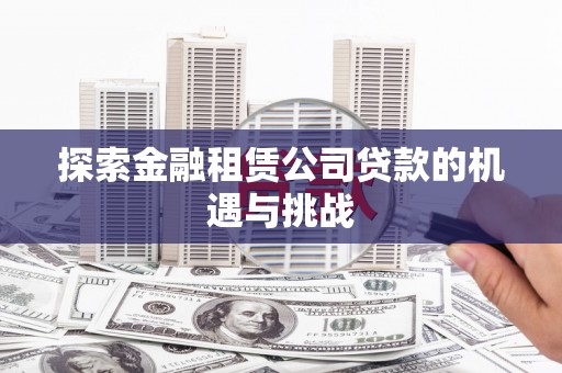 保康探索金融租赁公司贷款的机遇与挑战