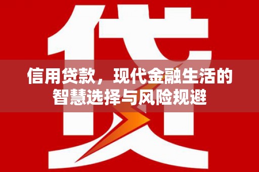 保康信用贷款，现代金融生活的智慧选择与风险规避