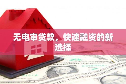 保康无电审贷款，快速融资的新选择