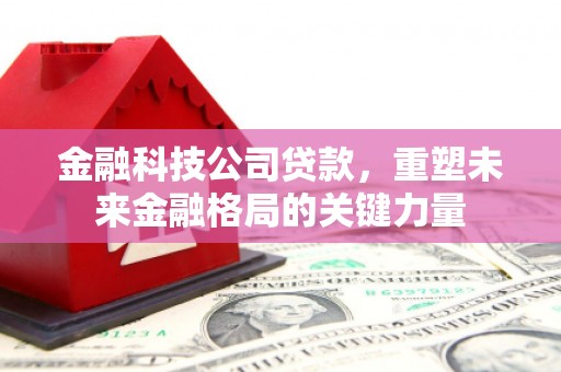 保康金融科技公司贷款，重塑未来金融格局的关键力量
