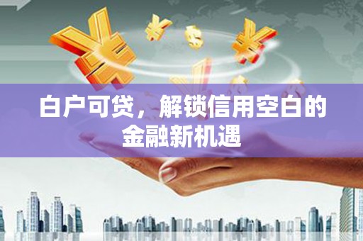 保康白户可贷，解锁信用空白的金融新机遇