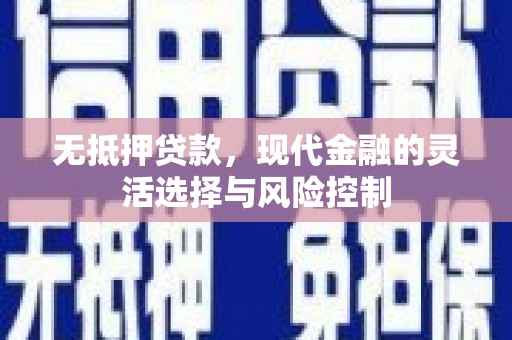 保康无抵押贷款，现代金融的灵活选择与风险控制