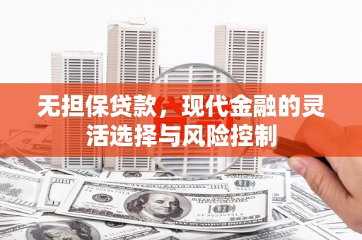保康无担保贷款，现代金融的灵活选择与风险控制