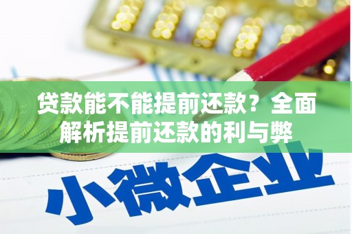 保康贷款能不能提前还款？全面解析提前还款的利与弊