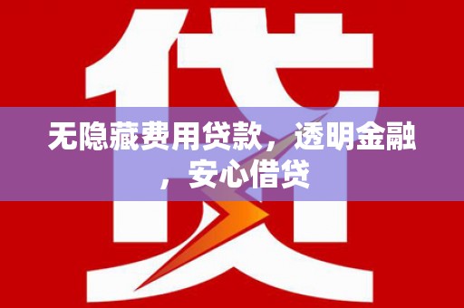 保康无隐藏费用贷款，透明金融，安心借贷