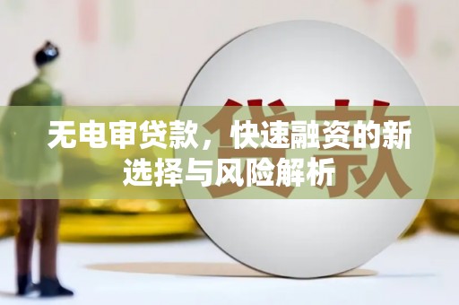 保康无电审贷款，快速融资的新选择与风险解析