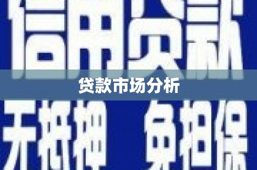 保康贷款市场分析