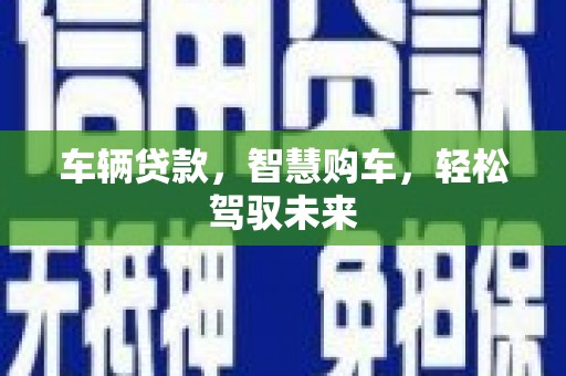 保康车辆贷款，智慧购车，轻松驾驭未来
